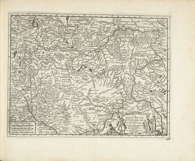 मोस्कोविया का मानचित्र, 1726 द्वारा पीटर वान डेर आ