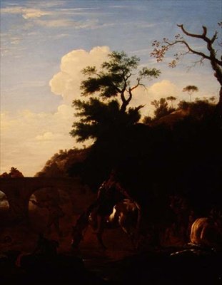द बाथिंग पूल, c.1636 (कैनवास पर तेल) द्वारा पीटर वैन लारो