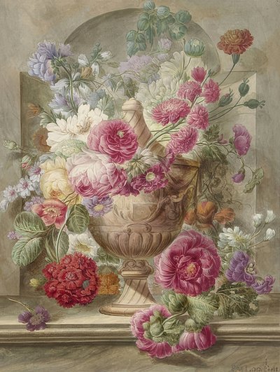 फूल के साथ फूलदान द्वारा Pieter van Loo