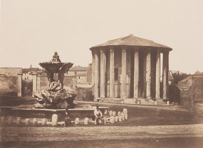 वेस्टा का मंदिर, 1850 का दशक। द्वारा पिएत्रो डोविज़िएली