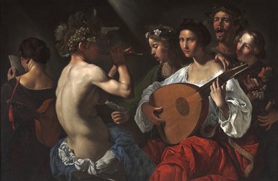 Bacchic कॉन्सर्ट, c.1625-30 (कैनवास पर तेल) द्वारा पिएत्रो पाओलिनी