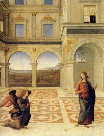 एनाउंसमेंट, सीए 1498 द्वारा Pietro Perugino