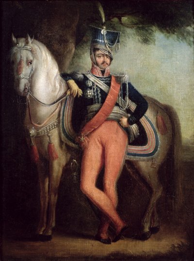 प्रिंस जोसेफ एंटोन पोनतोव्स्की (1763-1813) अपने घोड़े द्वारा, c.1800-13 द्वारा Polish School