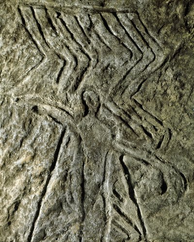 प्रागितिहास, रॉक कला: मानव आकृति के प्रतिनिधित्व के पेट्रोग्लिफ़ (पत्थर पर भित्तिचित्र)। नवपाषाण काल, पाषाण युग। (अज़रबैजान) कांस्य युग। बाकू, अज़रबैजान राज्य धर्म इतिहास संग्रहालय द्वारा प्रागैतिहासिक प्रागैतिहासिक