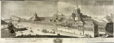 1761 में ग्रैंड ओरानबायम पैलेस का दृश्य द्वारा प्रोकोफी आर्टेमयेविच आर्टेमयेव