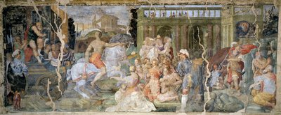 प्रोस्पेरो फोंटाना (1512-1597), फ्रेस्को, हॉल, पलाज़िना डेला वियोला, बोलोग्ना, इटली द्वारा पोप सिल्वेस्टर और सम्राट कॉन्सटेंटाइन की कहानियां द्वारा प्रोस्पेरो फोंटाना
