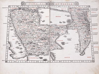 छह मानचित्र एशिया 1511 द्वारा टॉलेमी