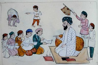 स्वदेशी स्कूल, c.1890 (कागज पर पानी के रंग का) द्वारा पंजाबी स्कूल