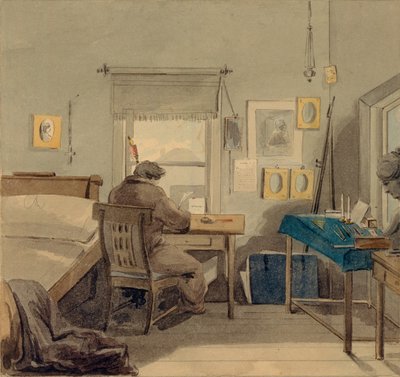 काम पर। पावेल नैशकोकिन हाउस में, 1824 द्वारा प्योत्र फ्योडोरोविच सोकोलोव