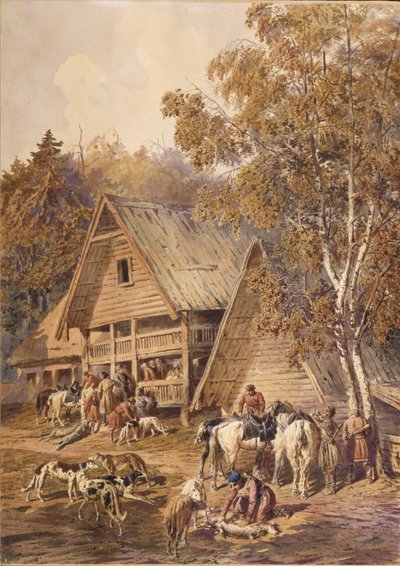 द हंट्समैन, 1863 द्वारा प्योत्र पेत्रोविच सोकोलोव