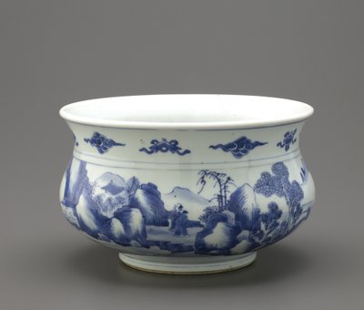 धूप बर्नर, जिंगदेझेन, जियांग्शी प्रांत (सिरेमिक) द्वारा Qing Dynasty Chinese School
