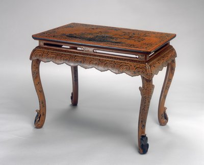 टेबल, कांग्सी अवधि (1662-1722) (लकडी की लकड़ी और गांजा कपड़ा) (272134 भी देखें) द्वारा Qing Dynasty Chinese School