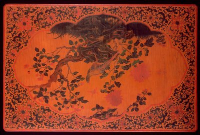 टेबल टॉप, कांग्सी अवधि (1662-1722) (लकडी की लकड़ी और गांजा कपड़ा) (272135 भी देखें) द्वारा Qing Dynasty Chinese School