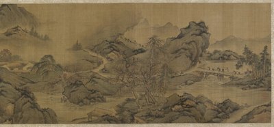 पहाड़ों और नदियों में यात्रा करना द्वारा Qing Dynasty Chinese School