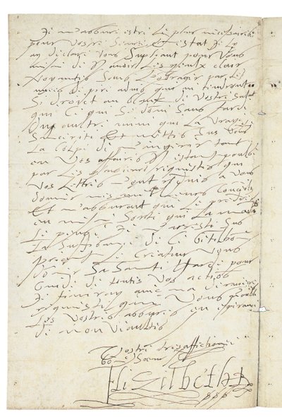 इंग्लैंड के एलिजाबेथ I से फ्रांस के हेनरी चतुर्थ को पत्र, c.1596 द्वारा इंग्लैंड की रानी एलिजाबेथ प्रथम और