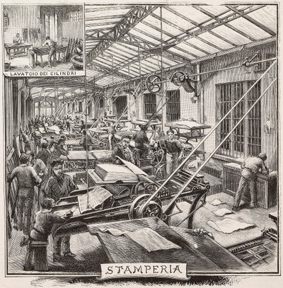 फ्रेटेली ट्रेव्स पब्लिशिंग हाउस, मिलान, इटली में प्रिंटिंग हाउस, L'Illustrazione Italiana से क्विंटो सेनी द्वारा ड्राइंग से उत्कीर्णन, नंबर 50, दिसंबर 14 द्वारा क्विंटो सेनि