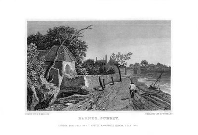 बार्न्स, सरे, 1830। द्वारा आर। विंकल्स