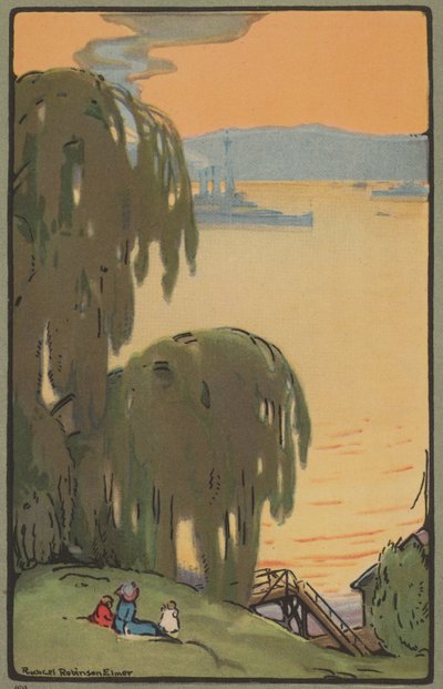 रिवरसाइड ड्राइव से हडसन, 1914। द्वारा राचेल रॉबिन्सन एल्मरे