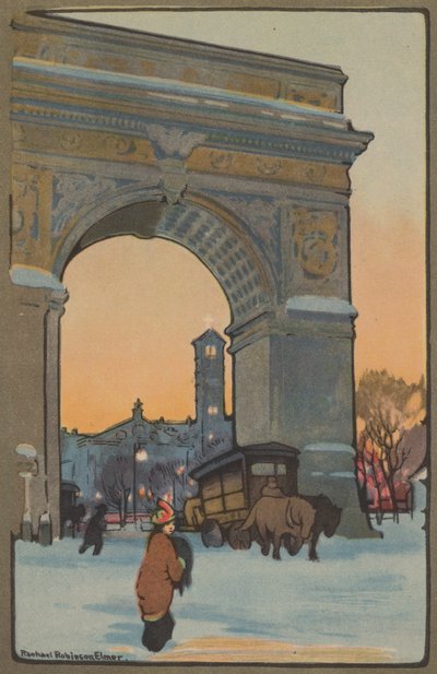 विंटर ट्वाइलाइट, 1914 में वाशिंगटन आर्क। द्वारा राचेल रॉबिन्सन एल्मरे