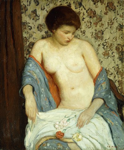 ब्लू किमोनो के साथ नग्न (कैनवास पर तेल) द्वारा Rae Sloan Bredin
