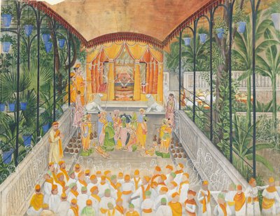 कृष्ण जन्माष्टमी के जन्म का उत्सव, सीए। 1880-1900। द्वारा रघुनाथी