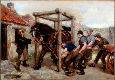 जूता मारना बे घोड़ी, c.1885-90 द्वारा राल्फ हडले