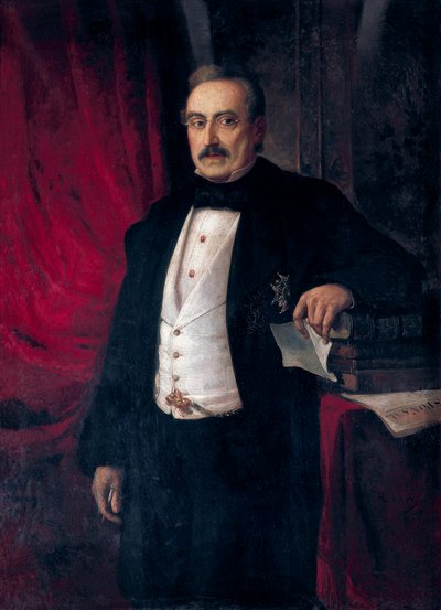 लेखक और अर्थशास्त्री ब्यूनावेंटुरा कार्लोस अरीबौ (1798-1862) का पोर्ट्रेट द्वारा रामोन मार्टी अलसीना