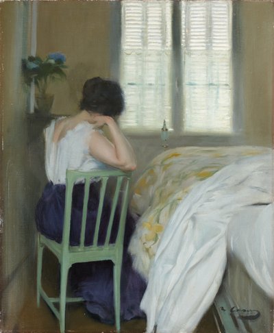 दुख की घड़ी, c.1900 (कैनवास पर तेल) द्वारा Ramon Casas i Carbo