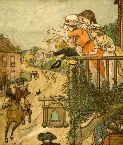 जॉन गिलपिन बेल इन से अपनी पत्नी और बच्चों की बाल्कनी, 1878, c1918 से बाल लहरों के बीच सरपट दौड़ते हैं। द्वारा रैंडोल्फ़ कैल्डेकॉट