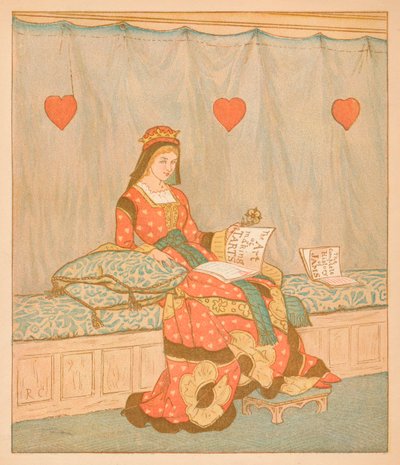 दिल की रानी, उसने कुछ तीखे बनाये, 1880। द्वारा रैंडोल्फ़ कैल्डेकॉट