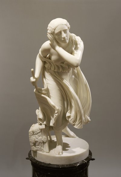 निदिया, द ब्लाइंड फ्लावर गर्ल ऑफ पोम्पेई, c.1888 (संगमरमर) द्वारा रैंडोल्फ रोजर्स