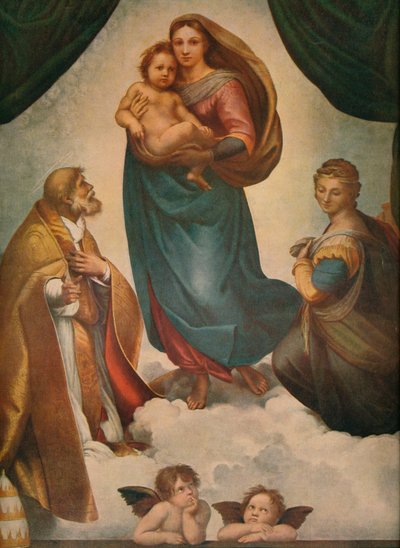 सिस्टिन मैडोना, 1512, 1911 द्वारा Raffaello Sanzio Raphael