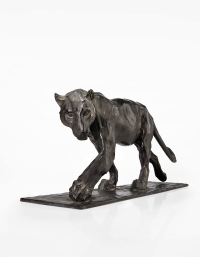 पैंथर चलना, पीछे पैर उठाना, c.1904 (कांसे का कांस्य) द्वारा रेम्ब्रांट बुगाती
