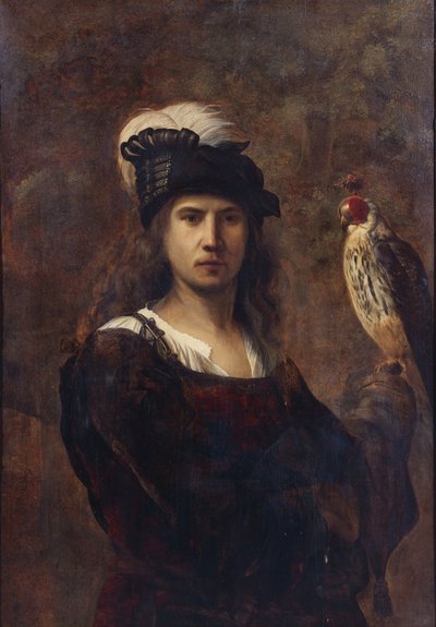 बाज़ और पंख वाली टोपी वाला बाज़ द्वारा Rembrandt van Rijn
