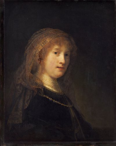 सस्किया वैन उलेनबर्ग, c.1634-1640 (पैनल पर तेल) द्वारा रिमब्रांड वैन रिजन