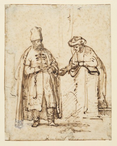 चर्चा में दो आदमी, 1641 द्वारा रिमब्रांड वैन रिजन