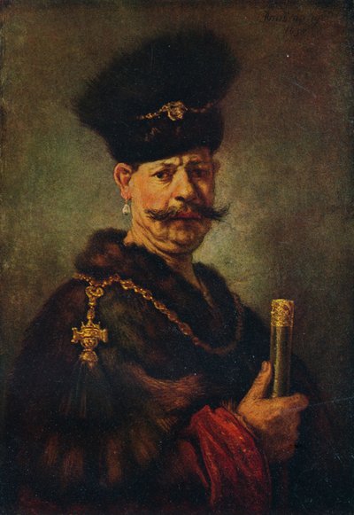 ए पोलिश नोबलमैन, 1637 द्वारा रिमब्रांड वैन रिजन
