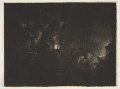 चरवाहों का आगमन: एक रात का टुकड़ा, सीए। 1657. द्वारा रिमब्रांड वैन रिजन