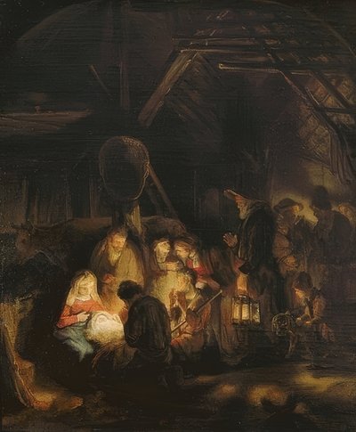 चरवाहों का आगमन। 1646 द्वारा रिमब्रांड वैन रिजन