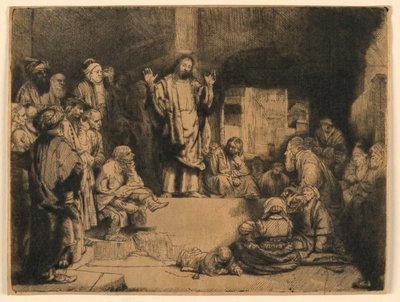 मसीह का उपदेश (quot;ला पेटीट टॉम्बquot;) द्वारा रिमब्रांड वैन रिजन