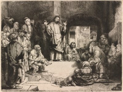मसीह उपदेश (ला पेटीट टोम्बे) द्वारा रिमब्रांड वैन रिजन