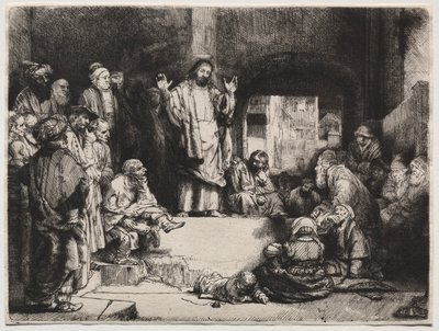 क्राइस्ट प्रीचिंग द लिटिल टॉम्ब, सी। 1657। द्वारा रिमब्रांड वैन रिजन