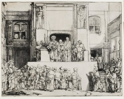 क्राइस्ट प्रेजेंटेड टू द पीपल (इकस होमो), 1655 द्वारा रिमब्रांड वैन रिजन