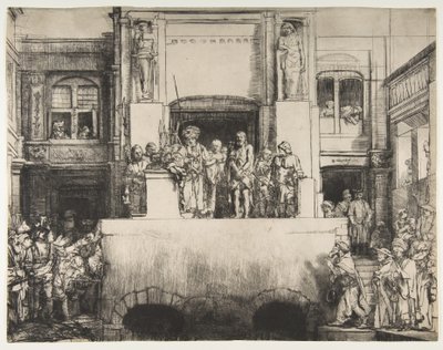 लोगों के सामने मसीह, 1655। द्वारा रिमब्रांड वैन रिजन