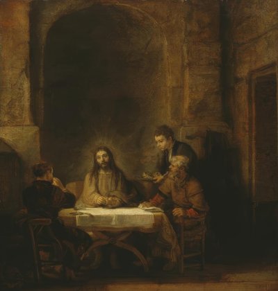 क्राइस्ट और एम्मॉस के शिष्य द्वारा Rembrandt van Rijn