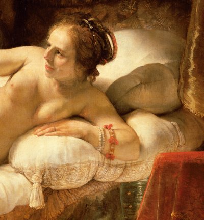 Danae, 47569 के कैनवास विस्तार पर 1643 तेल द्वारा रिमब्रांड वैन रिजन
