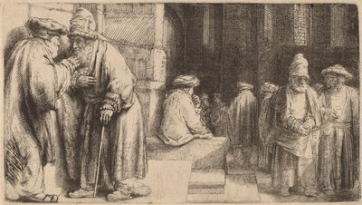 सिनेगॉग में यहूदी, 1648 द्वारा रिमब्रांड वैन रिजन