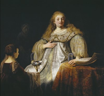 होलोफर्न के भोज में जूडिथ, 1634 द्वारा रिमब्रांड वैन रिजन