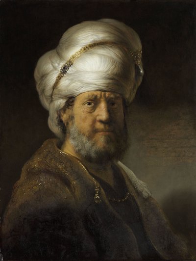 मैन इन ओरिएंटल ड्रेस द्वारा Rembrandt van Rijn