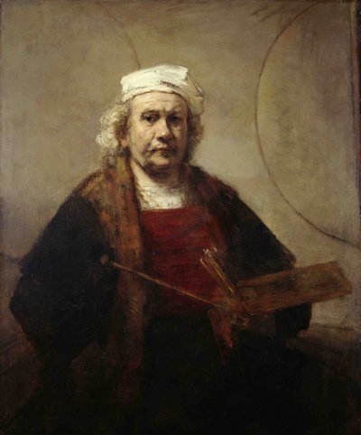 दो हलकों के साथ स्व चित्र, 1665-1669 द्वारा रिमब्रांड वैन रिजन